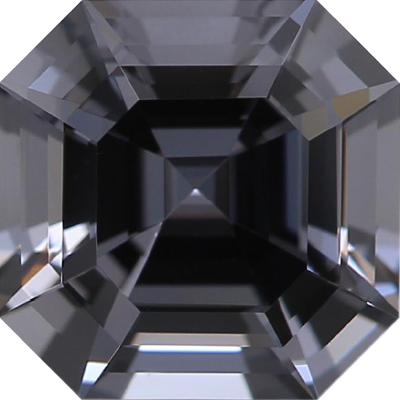 Asscher Cut 0.62 Carat Fancy Black VVS2 Clarity Lab Grown Diamond