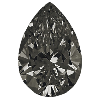 Pear Cut 0.35 Carat Fancy Black VS1 Clarity Lab Grown Diamond