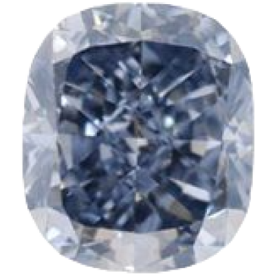 Cushion Cut 0.22 Carat Fancy Vivid Blue VS1 Clarity Lab Grown Diamond