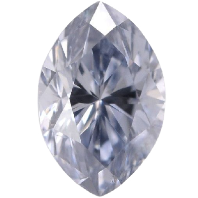 Marquise Cut 0.12 Carat Fancy Vivid Blue VS1 Clarity Lab Grown Diamond