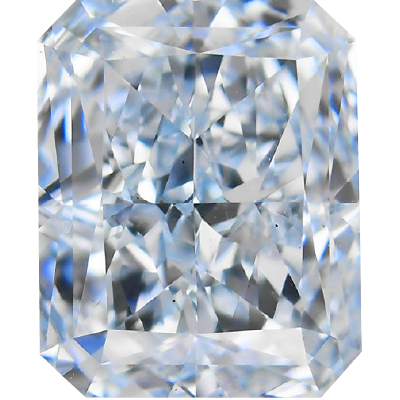 Radiant Cut 0.29 Carat Fancy Vivid Blue VS1 Clarity Lab Grown Diamond