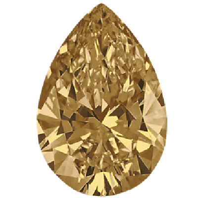 Pear Cut 0.43 Carat Fancy Brown VS1 Clarity Lab Grown Diamond