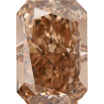 Radiant Cut 0.47 Carat Fancy Vivid Brown SI1 Clarity Lab Grown Diamond