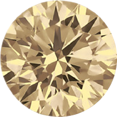 Round Cut 0.25 Carat Fancy Brown VVS1 Clarity Lab Grown Diamond