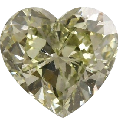Heart Cut 0.29 Carat Fancy Vivid Green VS2 Clarity Lab Grown Diamond