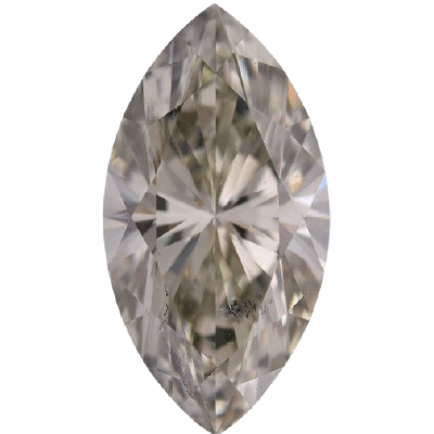 Marquise Cut 0.3 Carat Fancy Grey VVS2 Clarity Lab Grown Diamond