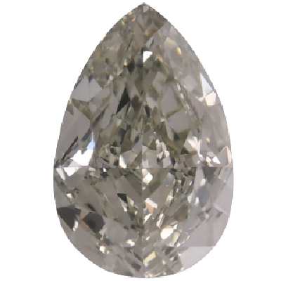 Pear Cut 0.3 Carat Fancy Grey VVS2 Clarity Lab Grown Diamond