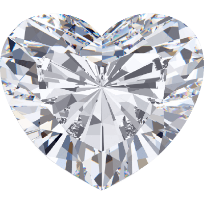 Heart Cut 0.45 Carat H Color VS1 Clarity Lab Grown Diamond