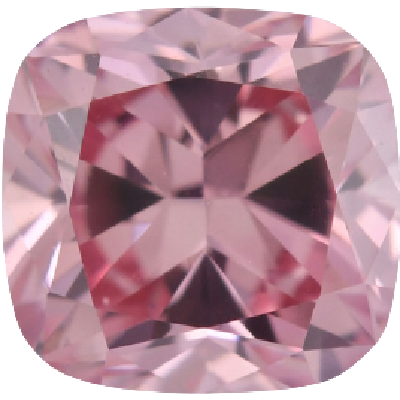 Cushion Cut 0.15 Carat Fancy Vivid Pink VS1 Clarity Lab Grown Diamond