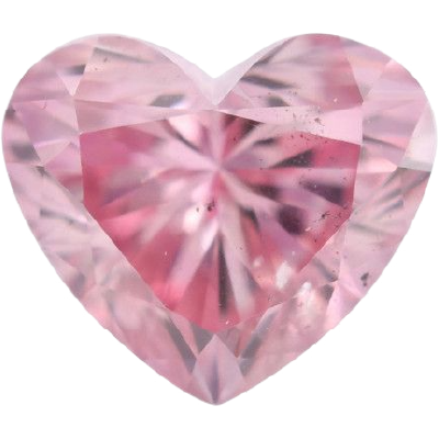 Heart Cut 0.13 Carat Fancy Intense Pink VS1 Clarity Lab Grown Diamond