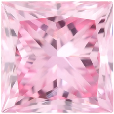 Princess Cut 0.34 Carat Fancy Vivid Pink VS1 Clarity Lab Grown Diamond