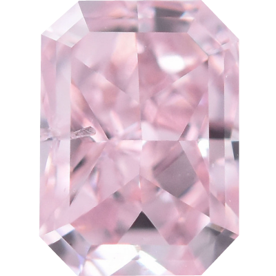 Radiant Cut 0.32 Carat Fancy Vivid Pink VS2 Clarity Lab Grown Diamond