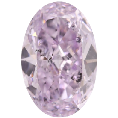 Oval Cut 1.56 Carat Fancy Purple VVS2 Clarity Lab Grown Diamond