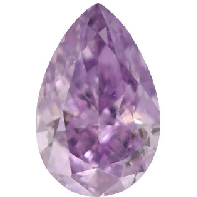 Pear Cut 0.34 Carat Fancy Vivid Purple VS1 Clarity Lab Grown Diamond