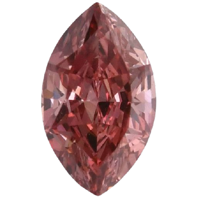 Marquise Cut 0.27 Carat Fancy Vivid Red VS1 Clarity Lab Grown Diamond