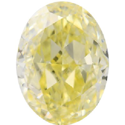 Oval Cut 0.34 Carat Fancy Vivid Yellow VS1 Clarity Lab Grown Diamond