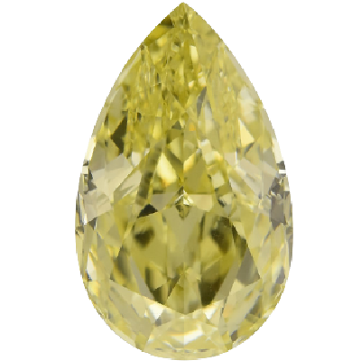 Pear Cut 0.26 Carat Fancy Intense Yellow VVS2 Clarity Lab Grown Diamond