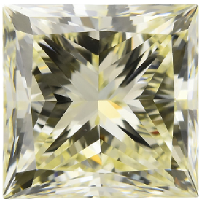 Princess Cut 0.24 Carat Fancy Vivid Yellow VVS2 Clarity Lab Grown Diamond