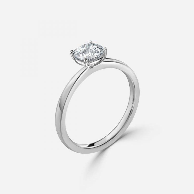 Cushion Solitaire Engagement Ring