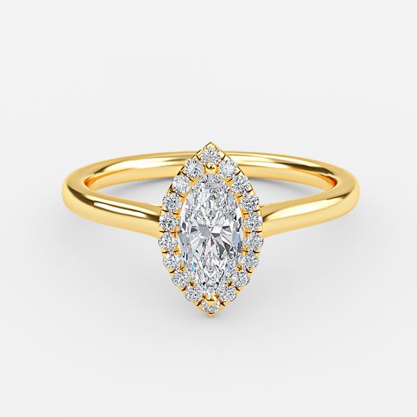Marquise Halo Engagement Ring