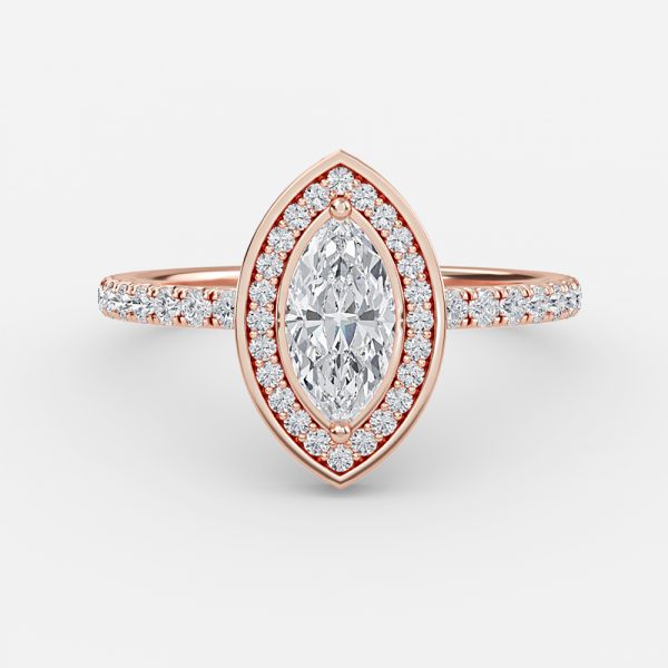 Marquise Halo Engagement Ring