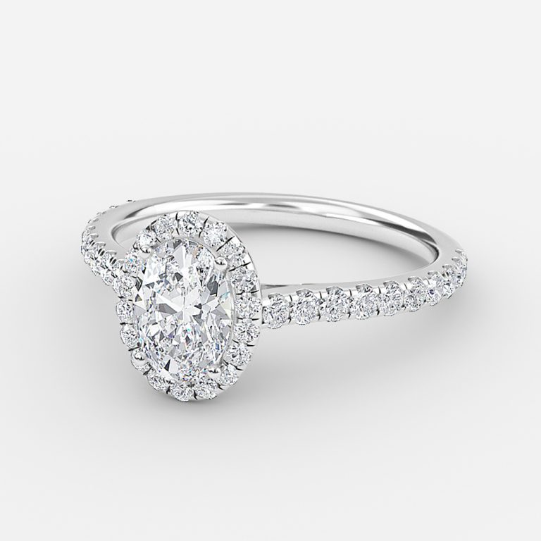 Oval Halo Engagement Ring