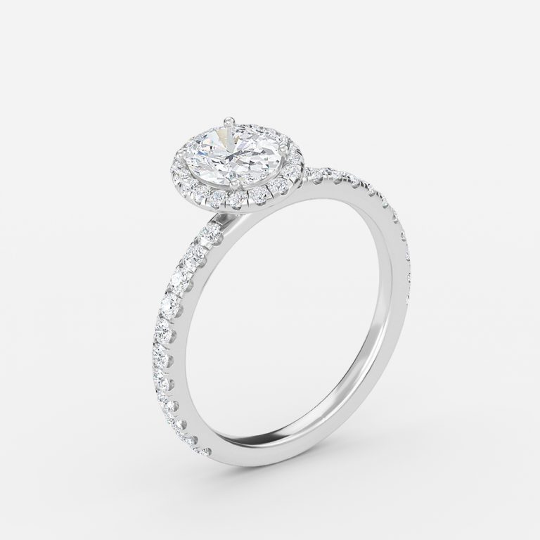 Oval Halo Engagement Ring