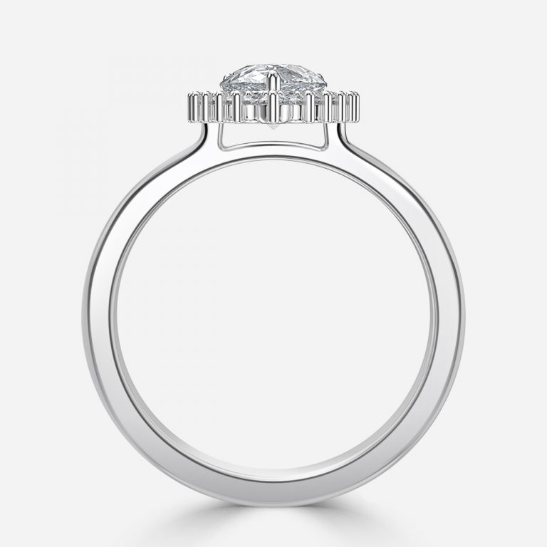 Pear Cluster Engagement Ring