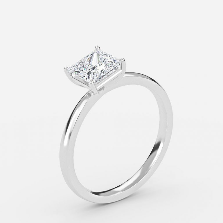 Princess Solitaire Engagement Ring