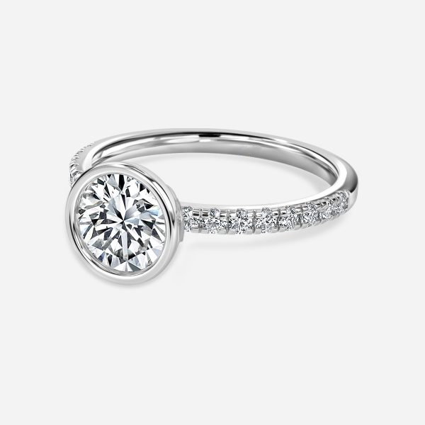 Round Bezel Engagement Ring