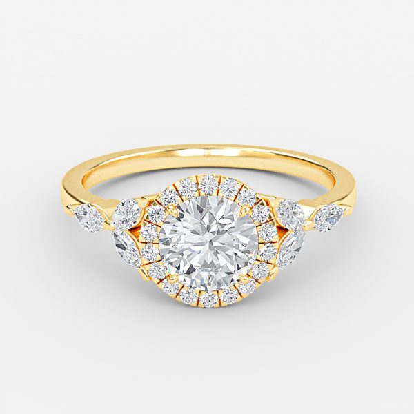 Round Halo Engagement Ring