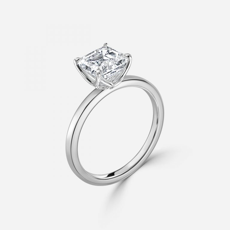 Asscher Solitaire Engagement Ring