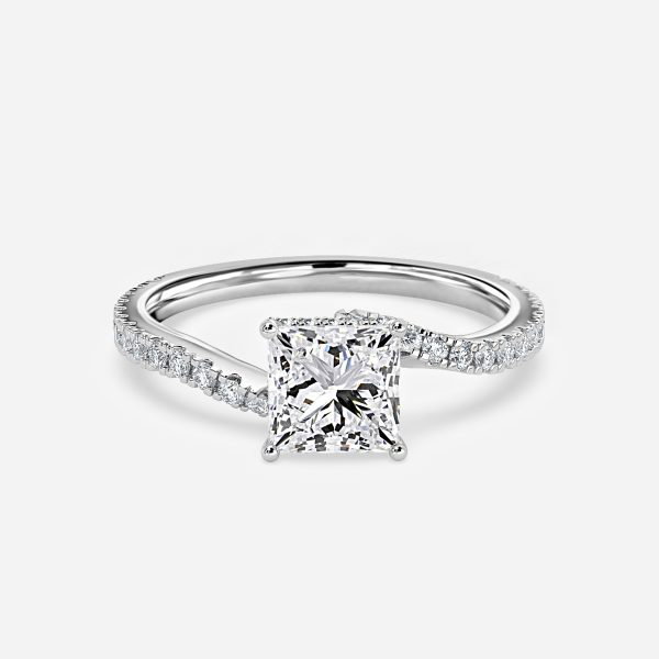 Princess Hidden Halo Engagement Ring
