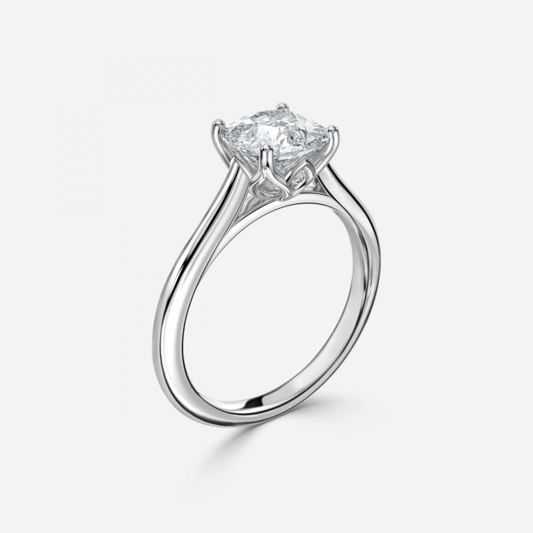 Cushion Solitaire Engagement Ring
