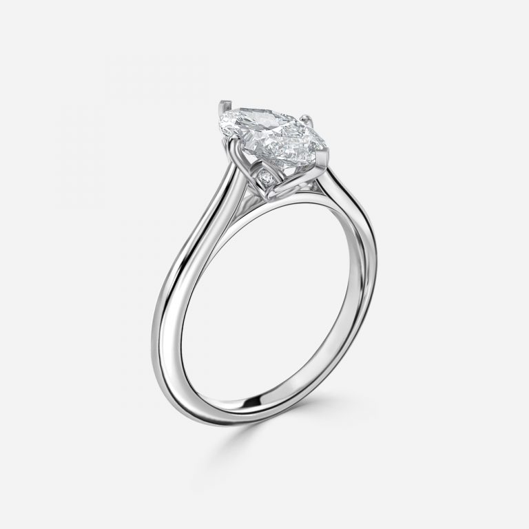 Marquise Solitaire Engagement Ring