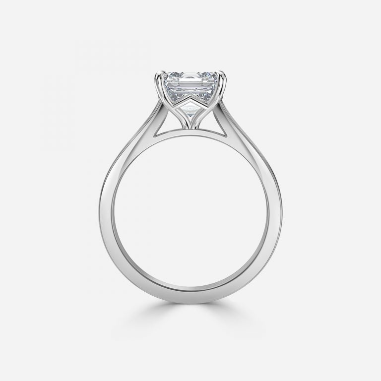 Asscher Solitaire Engagement Ring