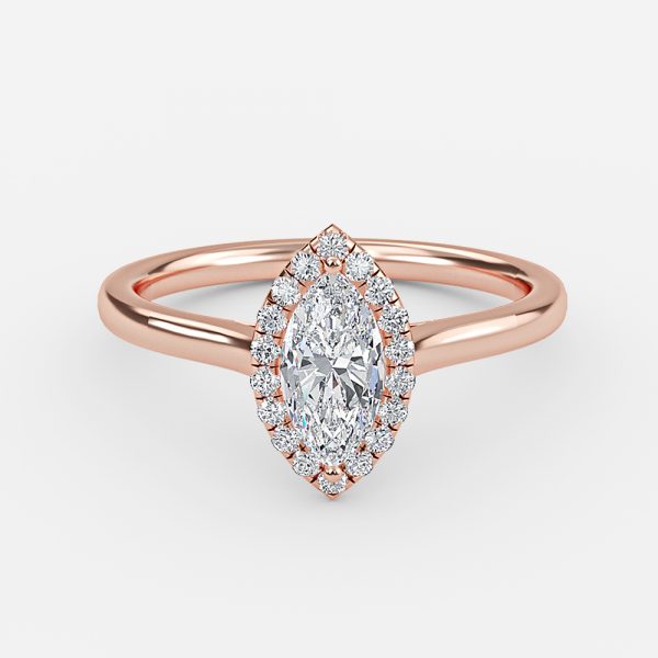 Marquise Halo Engagement Ring