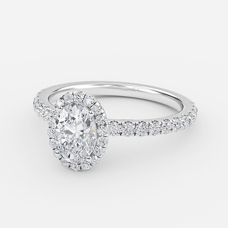 Oval Halo Engagement Ring