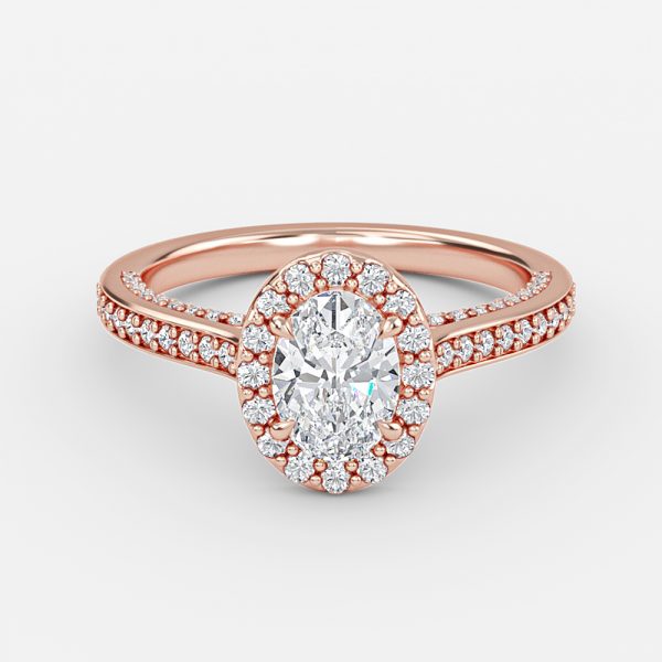 Oval Halo Engagement Ring
