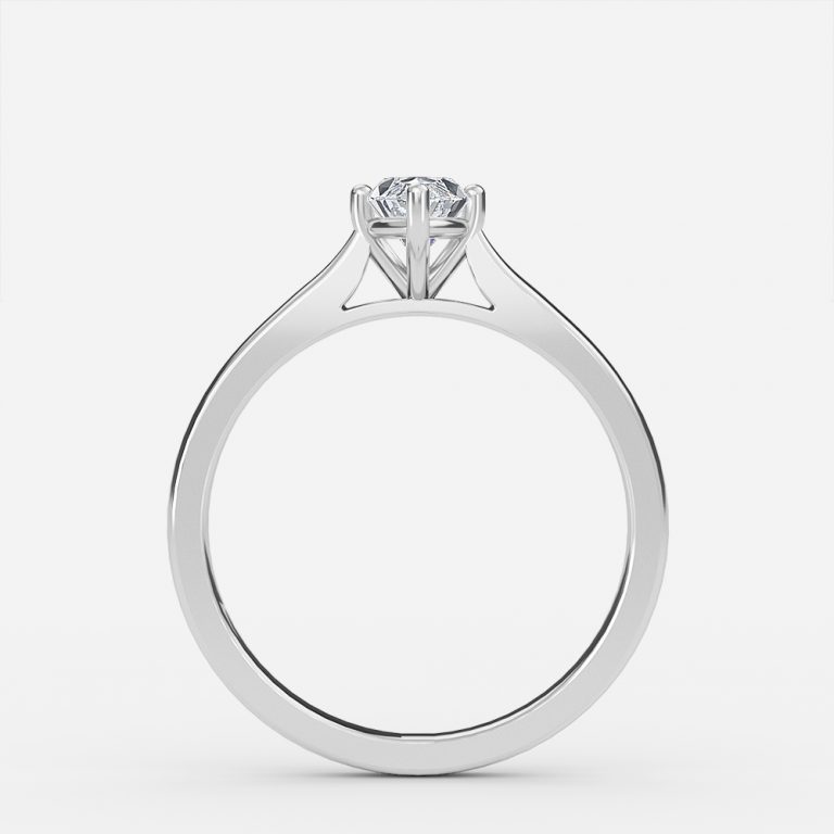 Plain Marquise Solitaire Engagement Ring