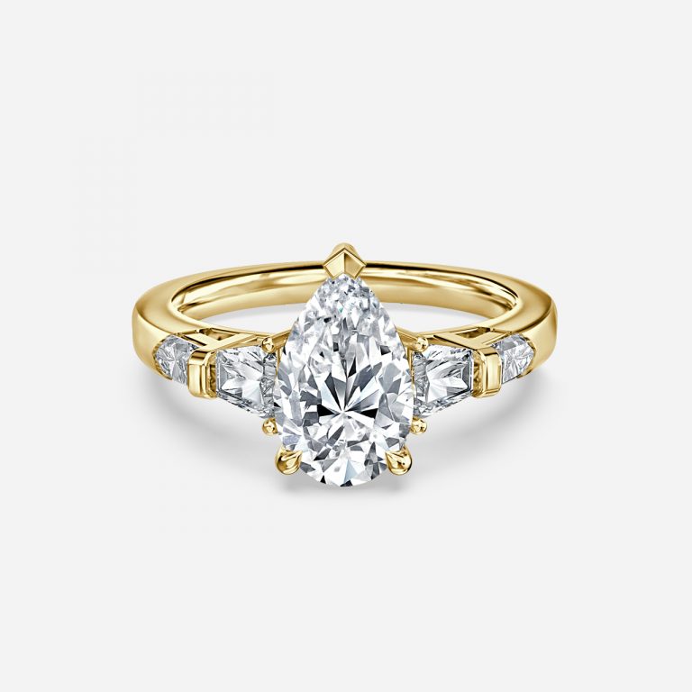 Pear Three Stone Engagement Ring