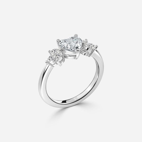 Heart Cluster Engagement Ring