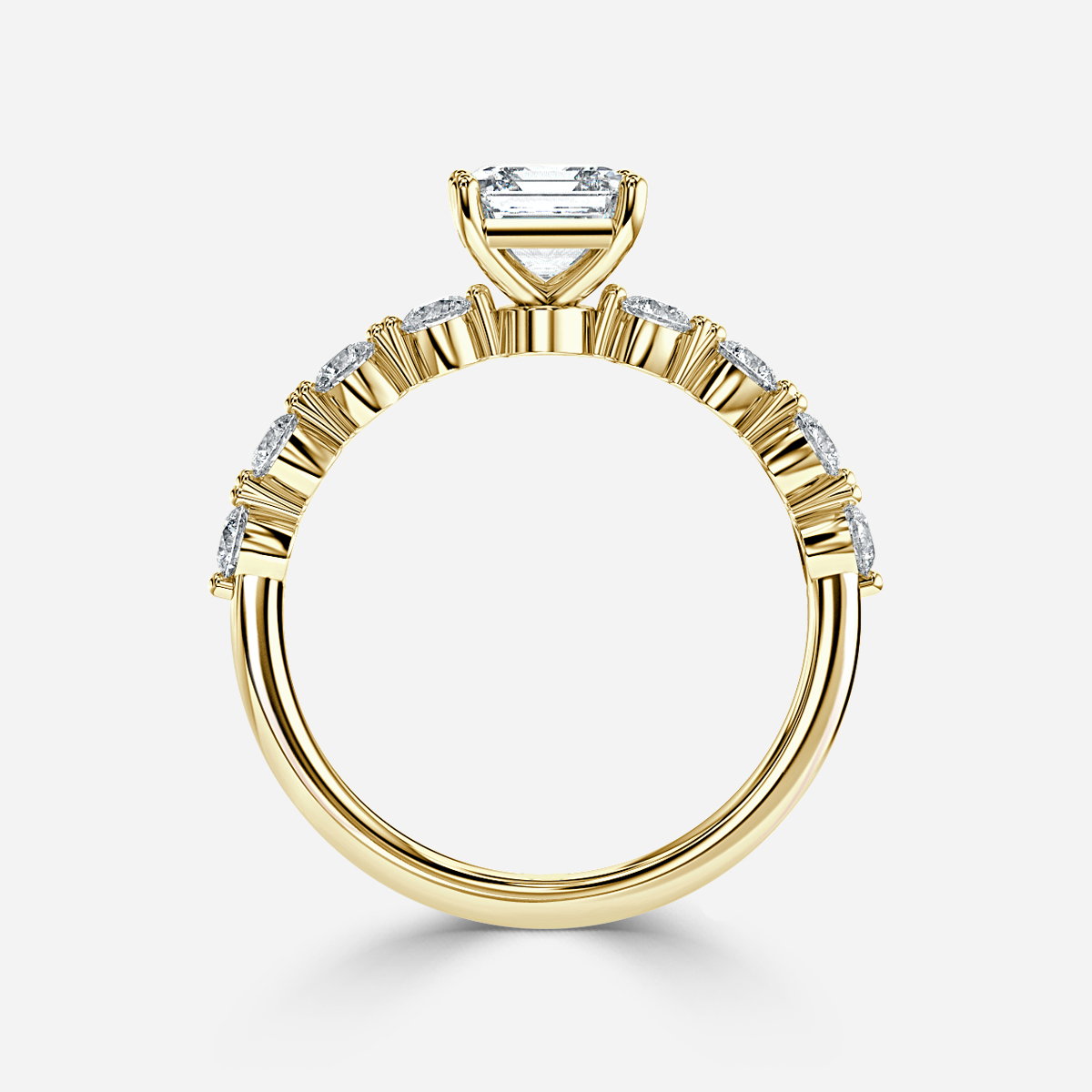 Asscher Unique Engagement Ring