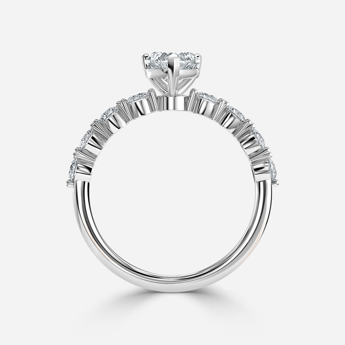 Heart Unique Engagement Ring