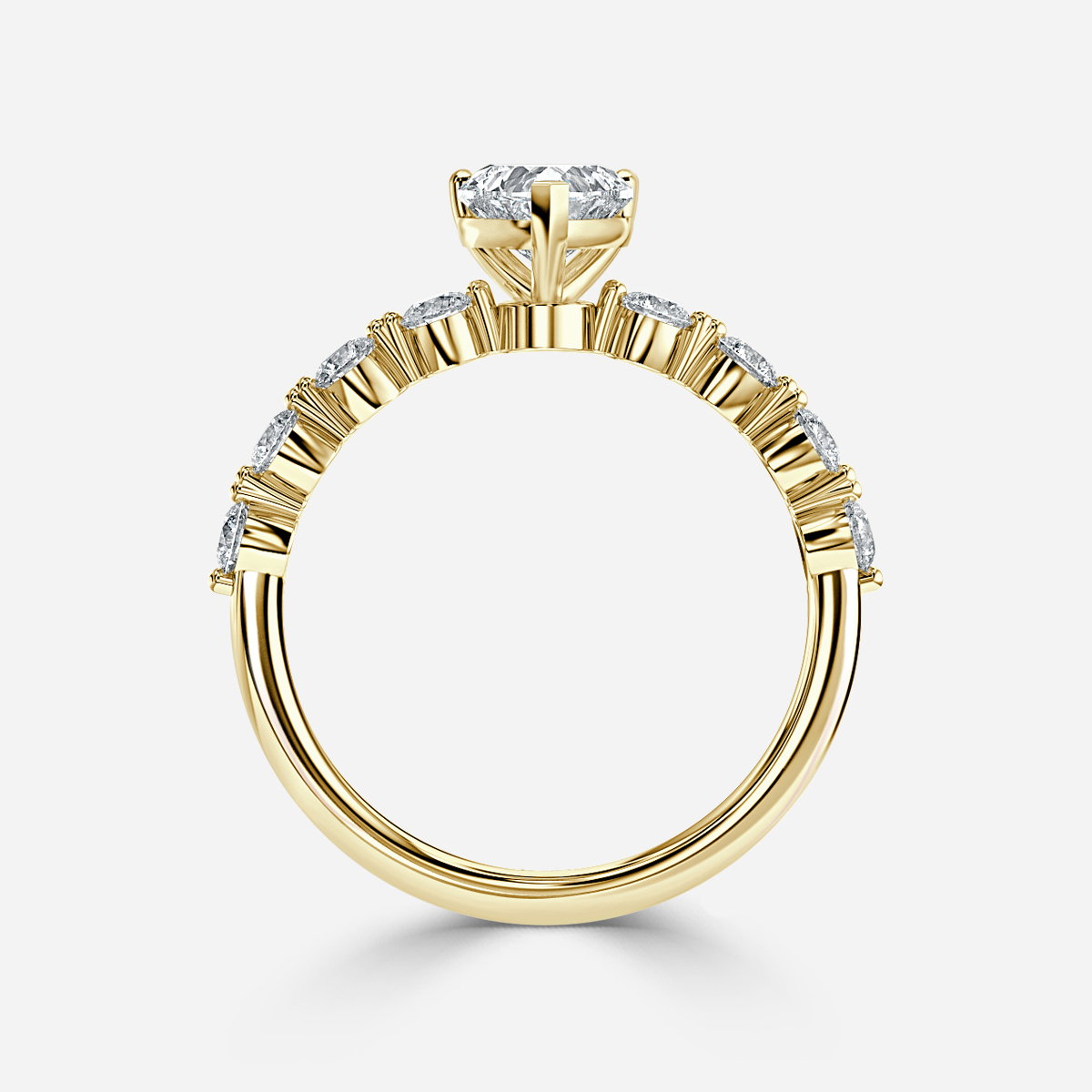 Heart Unique Engagement Ring