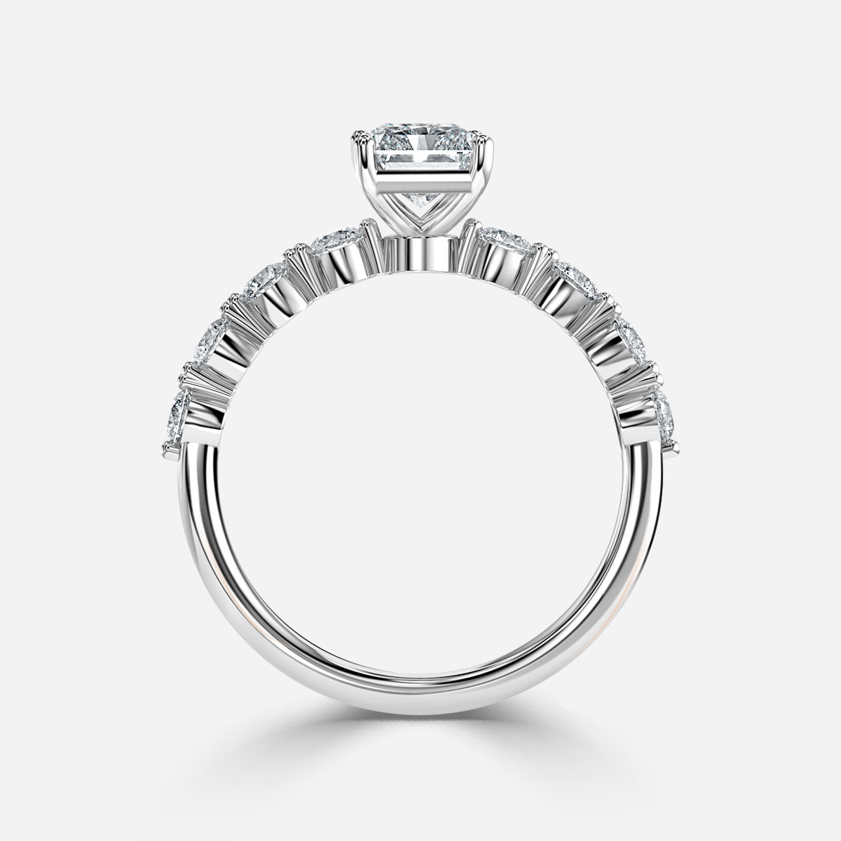 Radiant Unique Engagement Ring