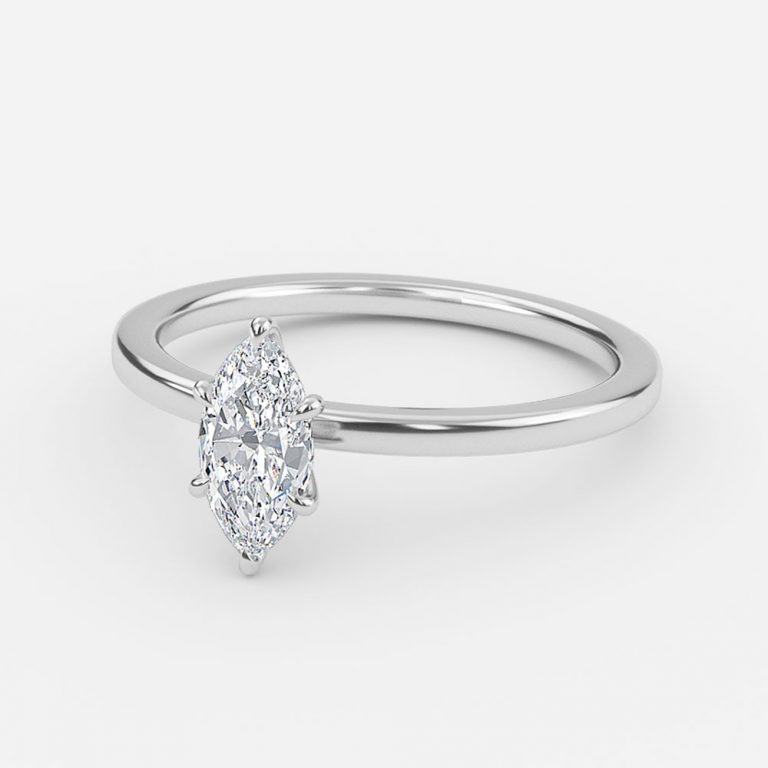 Marquise Solitaire Engagement Ring