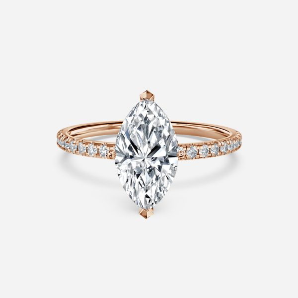 Marquise Diamond Band Engagement Ring