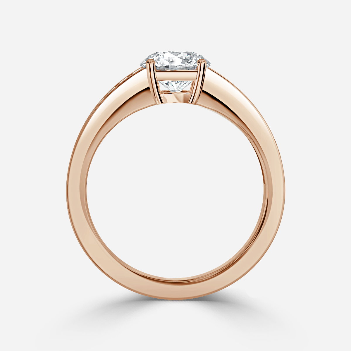 Round Unique Engagement Ring