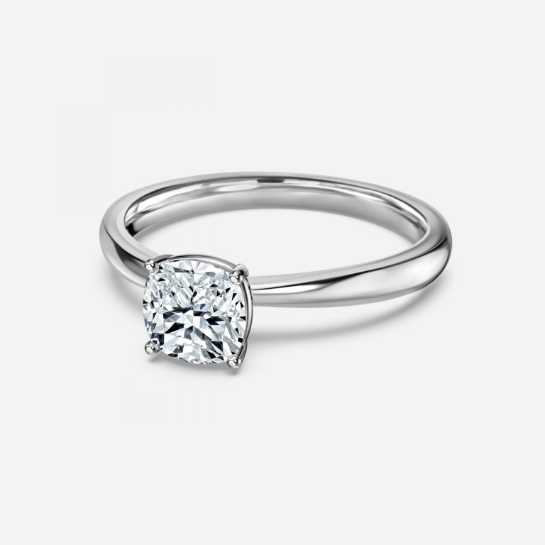 Cushion Solitaire Engagement Ring